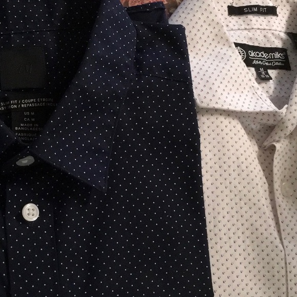 Men two shirt bundle 1 Akademiks 1 H&M both long sleeve slim fit both Me… - Picture 1 of 9